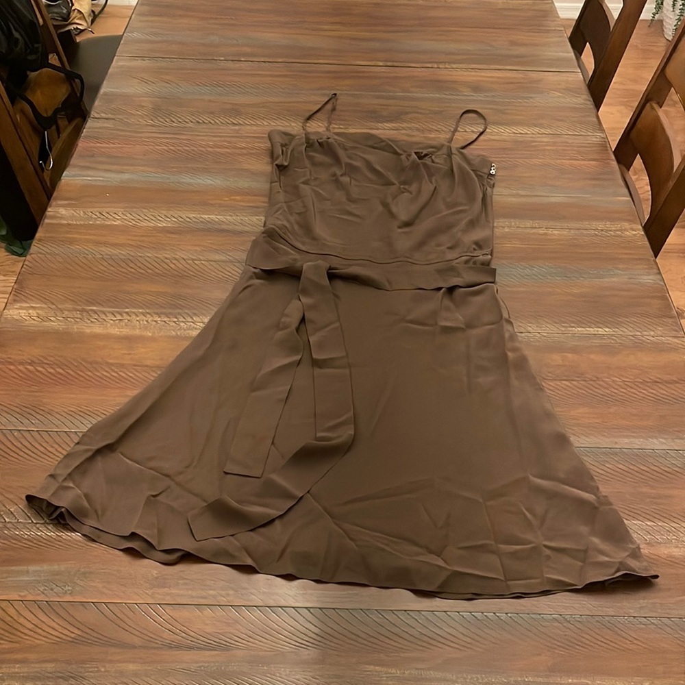 BCBG Maxazria Brown 🤎 Silk Dress Size L